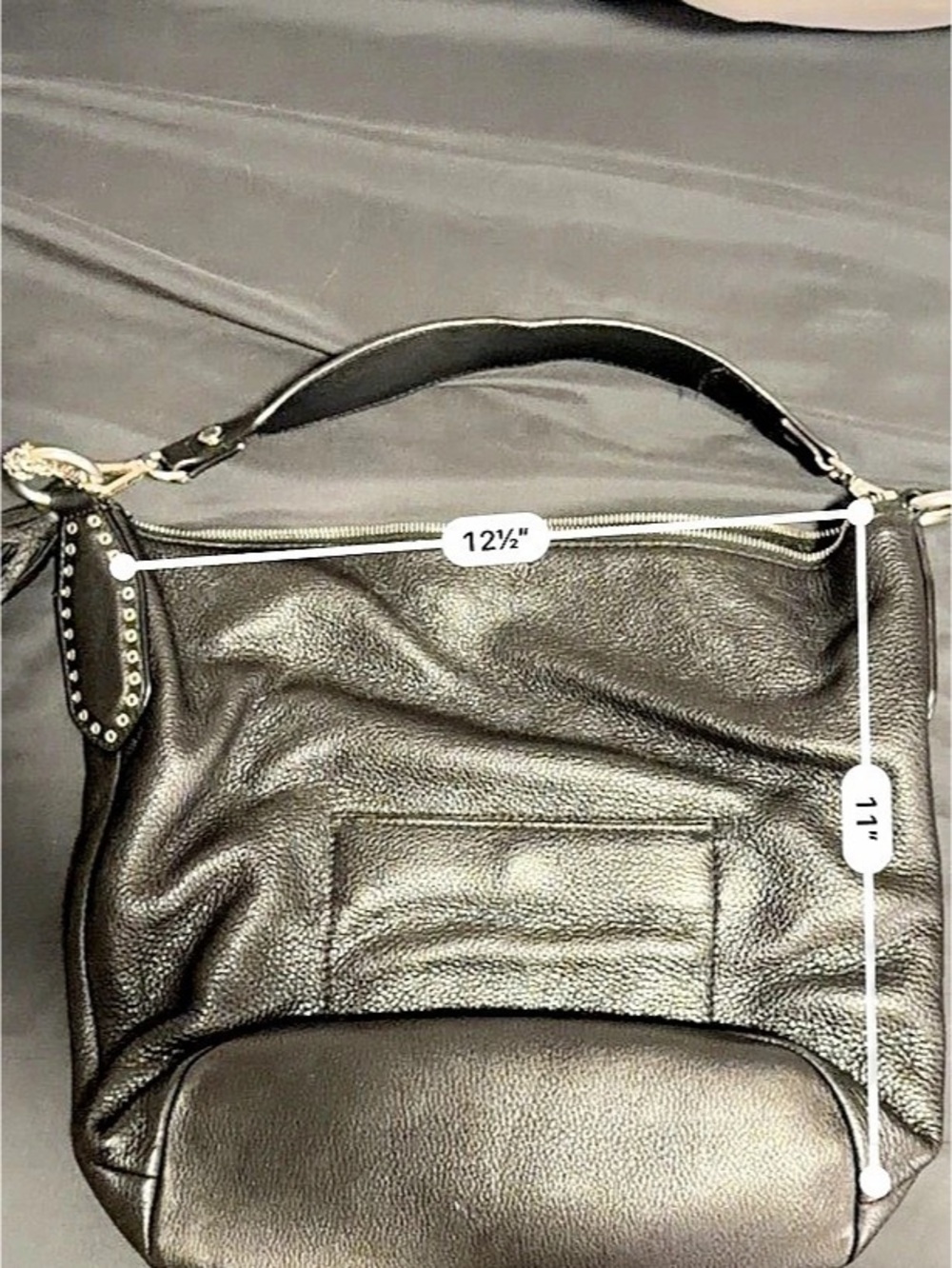 MK Leather Hobo Bag in Black